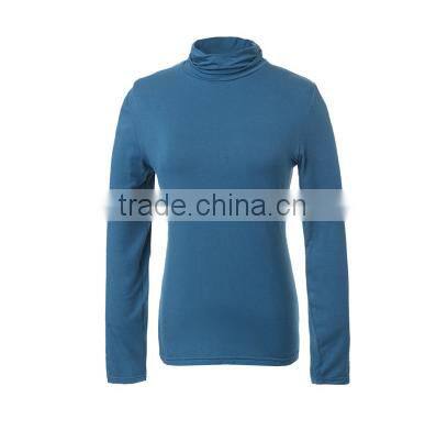 New style fashion long sleeve turtleneck ladies t-shirt wholesale