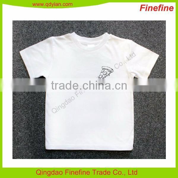 Age 1-7 Years Old Summer Organic Cotton Single Jersey 160gsm Baby Kids T Shirt