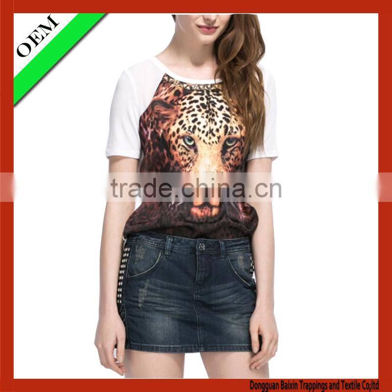 2015 cotton100% cotton t-shirt women print t-shirt OEM
