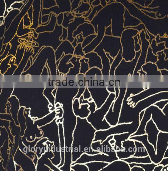 Gilt printing fashion polo t shirt men