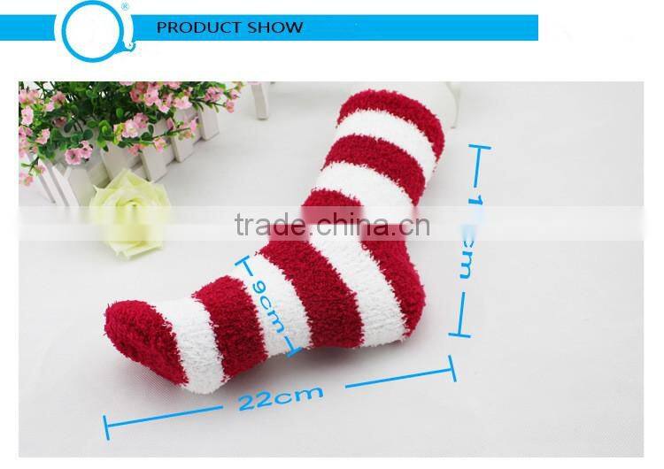 Womens sleeping polyester warm microfiber bed tube socks