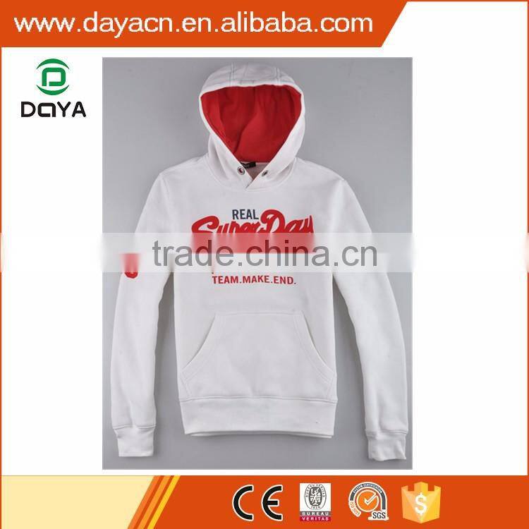 Customn hot sale fashion men's sport CVC fleece hoody