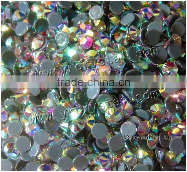 Wholesale SS16 non hot fix strass crystal AB color with AB flat back rhinestone