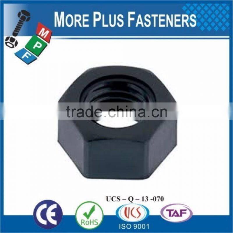 Made in Taiwan Metric Black Nylon Hexagonal Plastic Nut