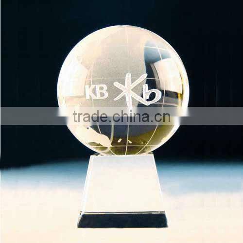 Crystal 3D laser engraving ball with dragon