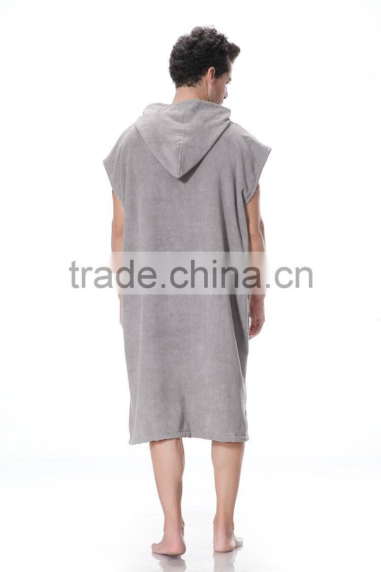 Blanket poncho grey poncho microfibre