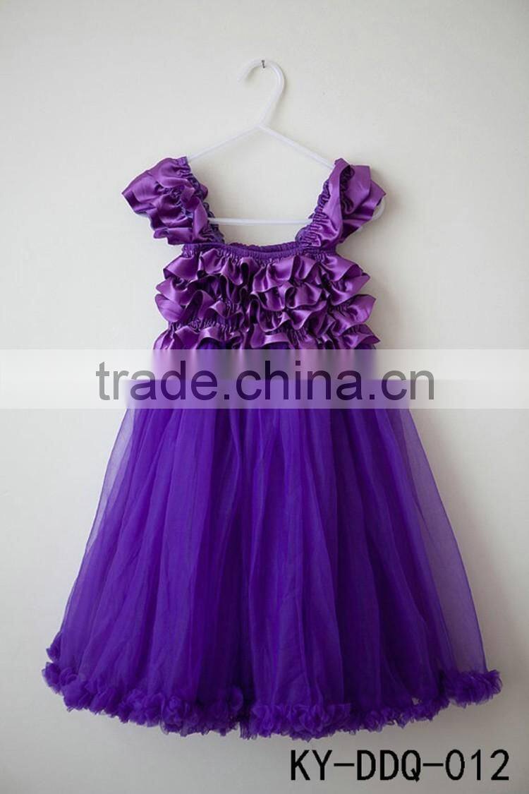 High quality wholesale Upscale girls princess dress,ruffle cute dress,veil baby girls highest dress MC6030201