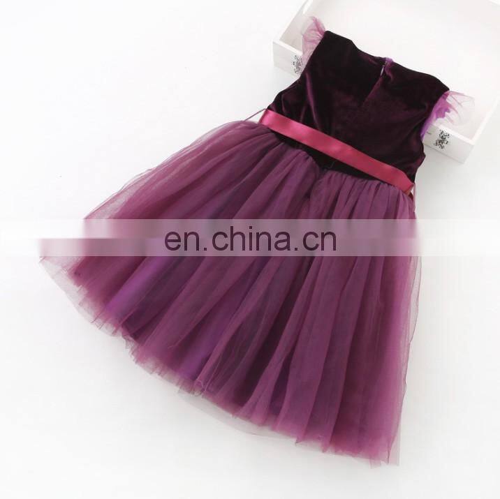 Burgundy Baby Girl Dress Tulle Petal Bow Slip Dress Holiday Outfit Princess Costume