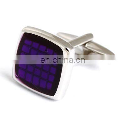 Simple Check Cuff link Red Square Men Shirt Cufflinks