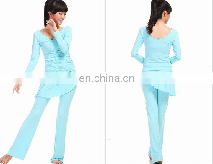 Ladies fashion long sleeve yoga wear