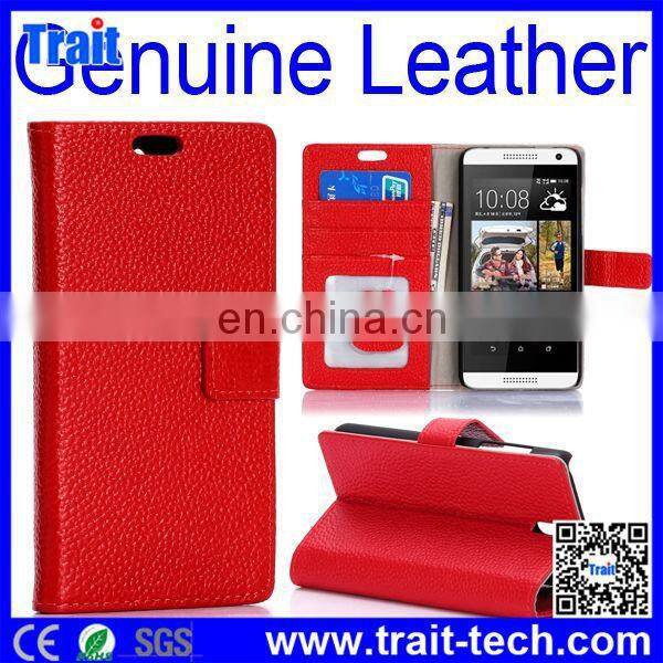 Official Magnetic Fli Stand Genuine Leather Phone Case Cover for HTC Desire 610