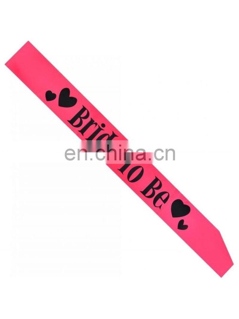 Hen Party Sashes Pink Wedding Accessory Ladies Night Out Sash Hot Pink