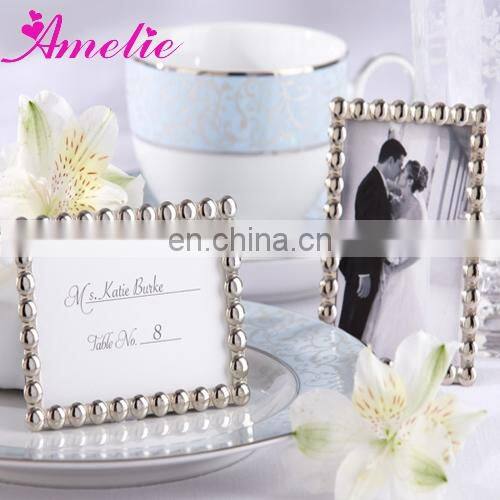 A08G33 Wholesale "Silver Pearls" Mini Photo Frame
