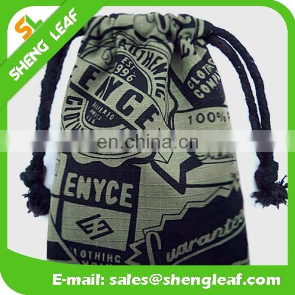 Promotional Organic Cotton Shopping calico bag drawstring