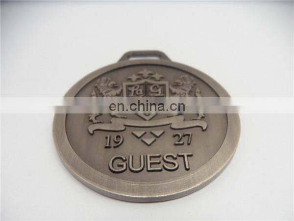 Antique bronze custom metal bag tag for golf