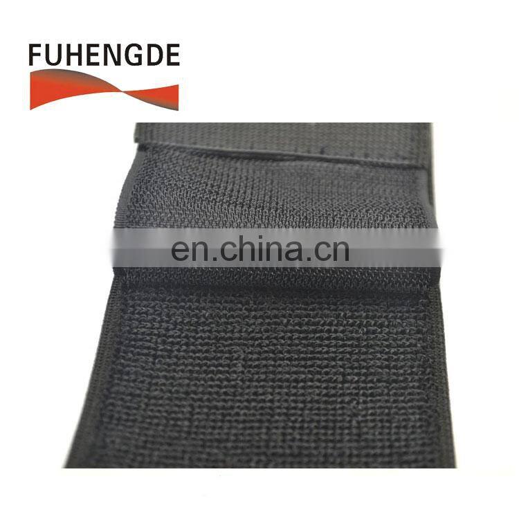 custom logo hook and loop elastic strap with plastic buckle