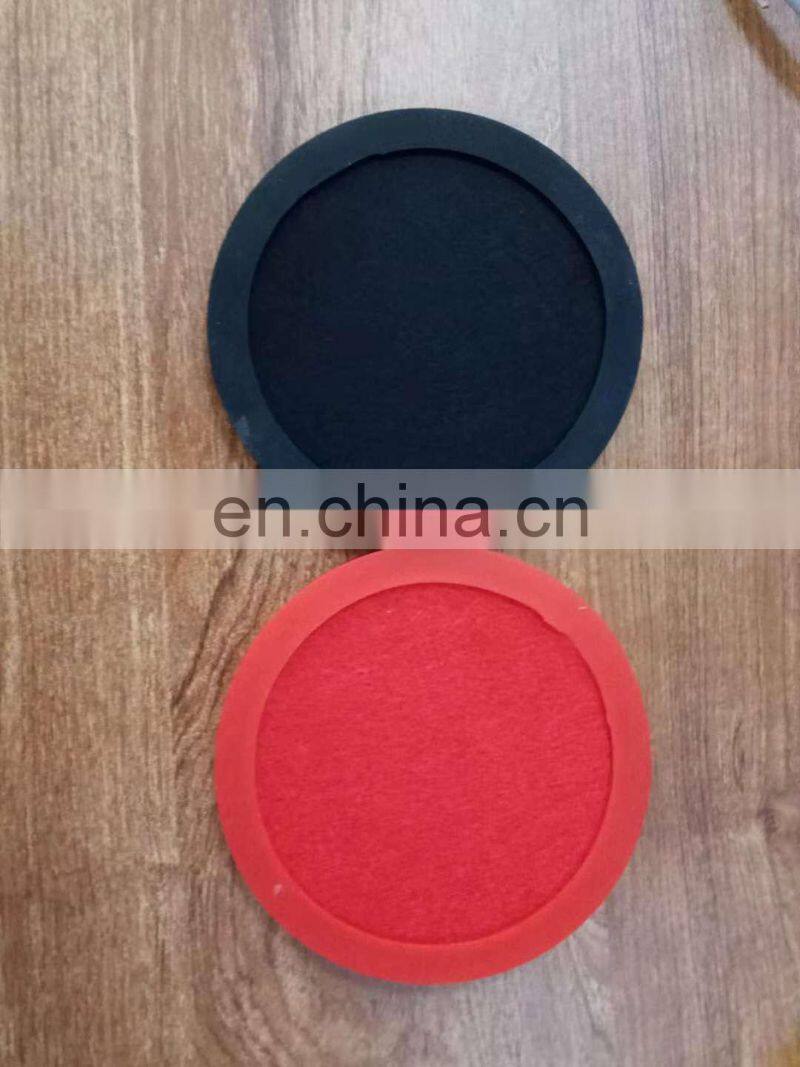 Custom silicone cup coaster set with felt pad