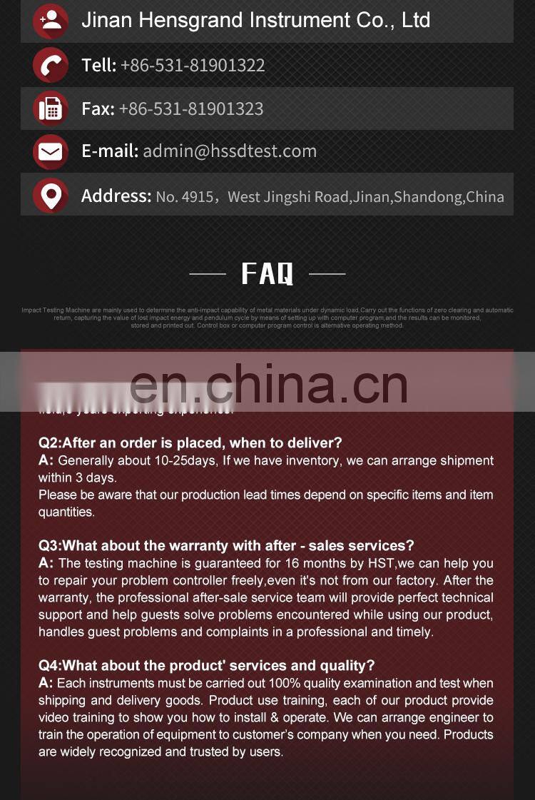 50J XJJD-50 Computer Control Plastic Charpy And Izod Impact Testing Machine For GFPA FRP Ceramics Cast stone
