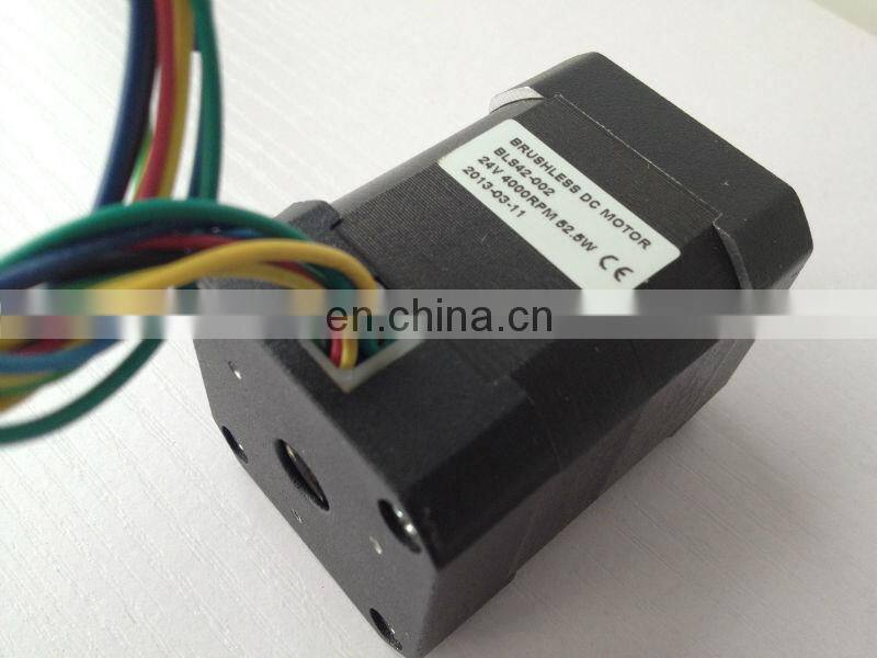 42BLS02 brushless dc motor rated 24v 4000rpm 0.125Nm 50w