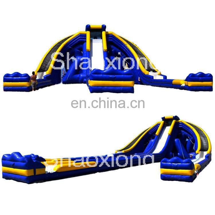 Commercial Grade Adult Inflatable Pool Slide Big Giants Hippo Inflatable Trippo Bounce Water Slip Slide