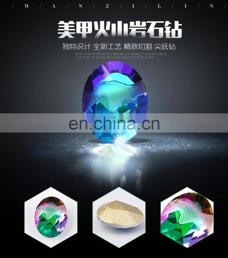 Nail Art Flame Rock Shaped Diamond Nail Art Decoration Shiny Rhinestones