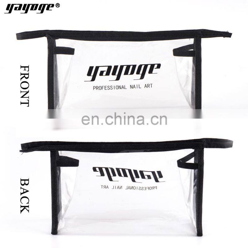 Hot Popular Clear PVC Transparent Cosmetic Bag nail salon use gel polish package private label oem