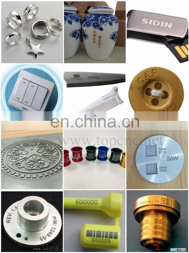 Most popular China 20W 30W 50W 100W CO2 / Yag / Fiber Laser Marking Machines for metal