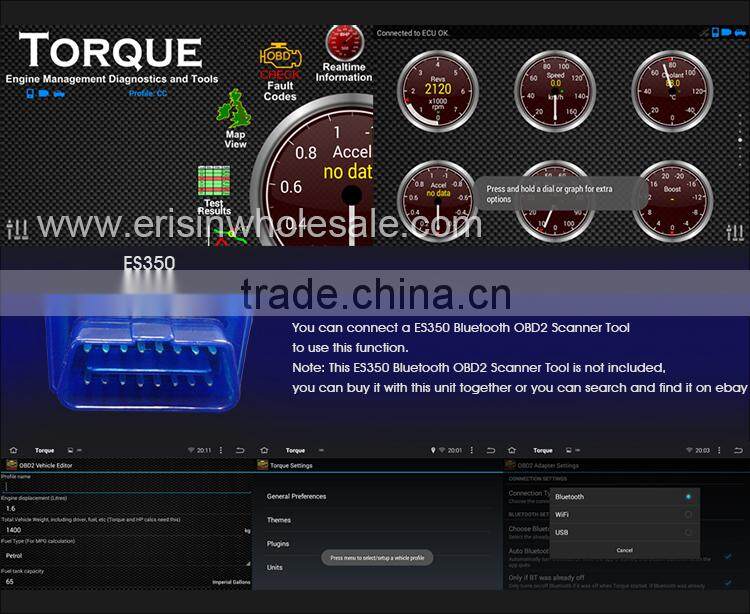 Erisin ES2028A 7" 2 Din Car DVD with Android 4.4.4 Can-Bus Decoder