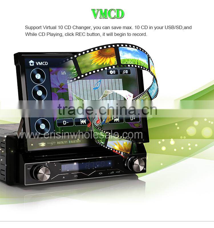 Erisin ES1088M 7" 1 Din Car Multimedia Player MP5 Videos Games