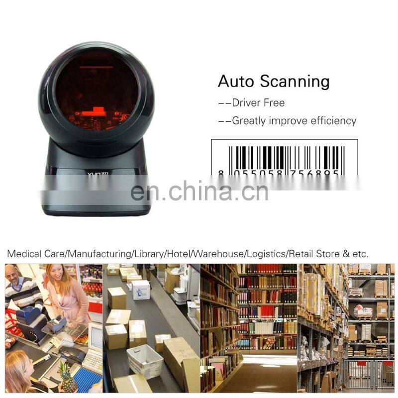 USB Desktop 1D Wired Omnidirectional laser barcode scanner