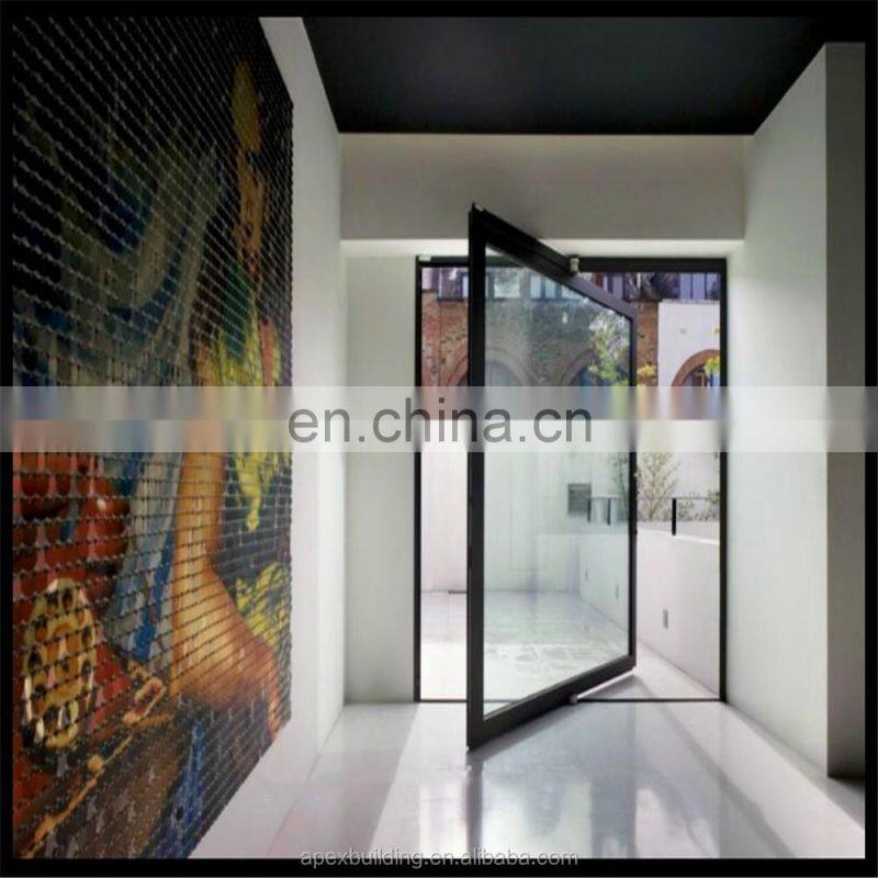 Resident heavy duty front entry pivot aluminum door