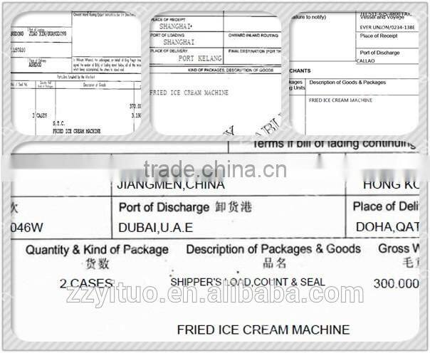 Easy clean and maintain ice pan ice cream thailand