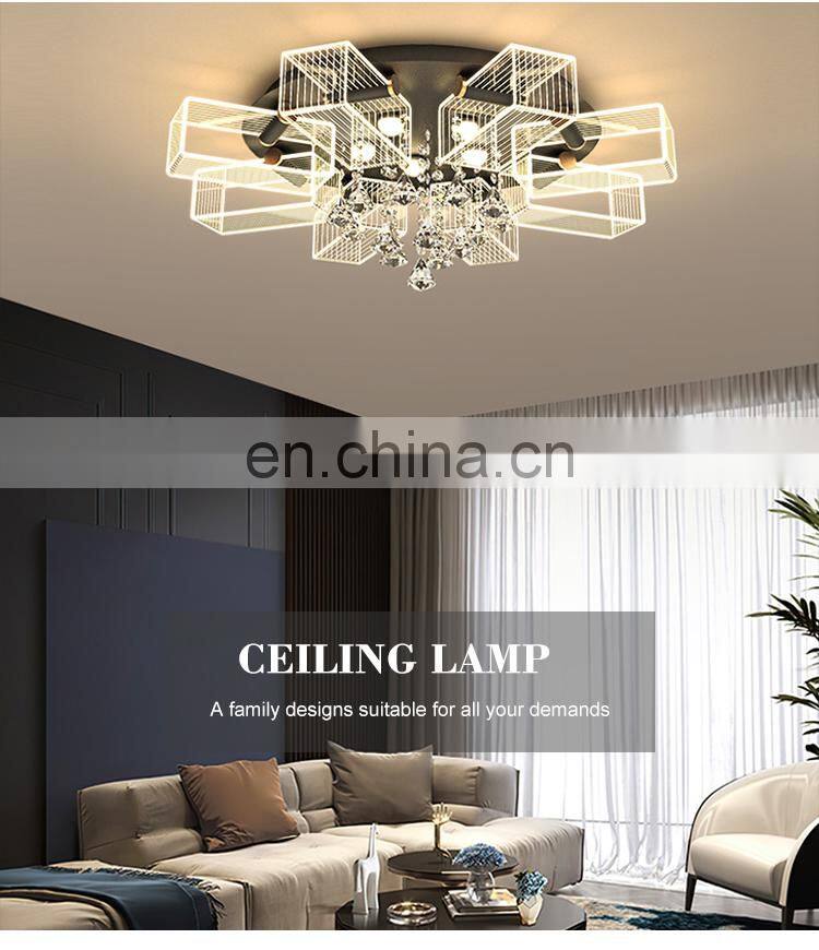 High Quality Indoor Luxury Decoration Acrylic Bedroom Living Room Modern LED Ceiling Lamp