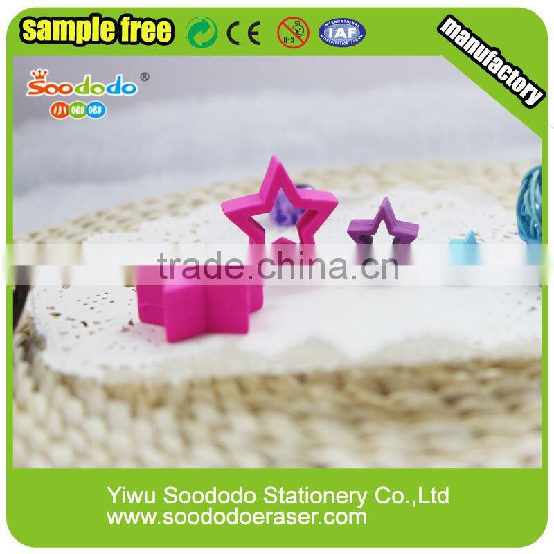 Layered Pretty star shape erasers