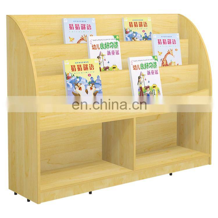 Jingqi Wooden children daycare Book Shelf/kids book shelf/girl boy Labirary furniture