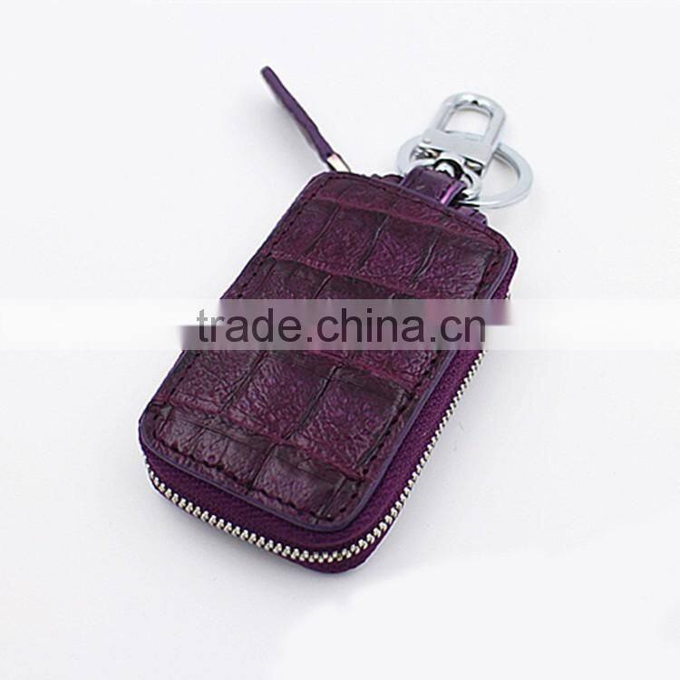 Guangzhou High Quality Luxury Crocodile Skin Leather Car Key Case Key Holder for Men or Women