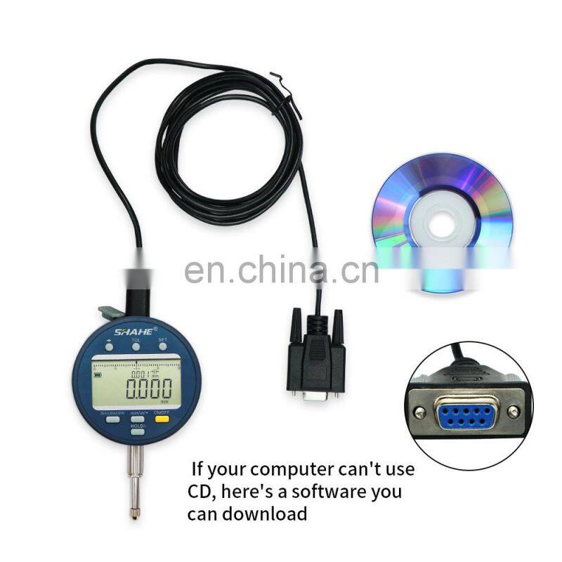 SHAHE NEW Metric/Inch 0-12.7 mm 0.001mm Electronic Indicator with Rechargeable Battery Waterproof Digital Dial Indicator