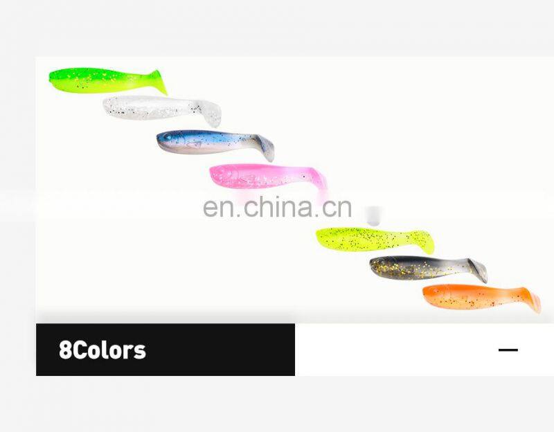 JOHNCOO Small Realistic Double Color 45mm 2g Fishing Soft Bait 10pieces Bag