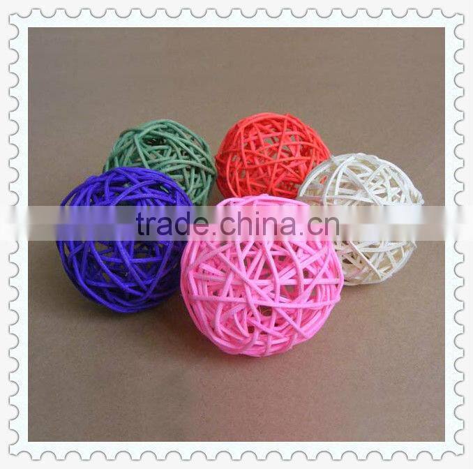 outdoor handwoven natural rattan ball light