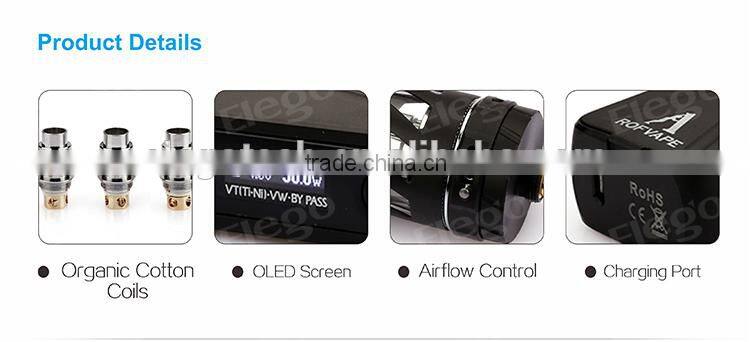 Elego Stock Selling 100% Authentic Rofvape Abox Mini 50W TC Starter Kit