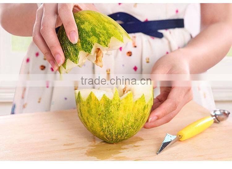 Watermelon Slicer Corer. Stainless Steel Watermelon Server + Melon Baller. Fruit Carving Knife, Cutter, Peeler, Ice Cream Scoop.