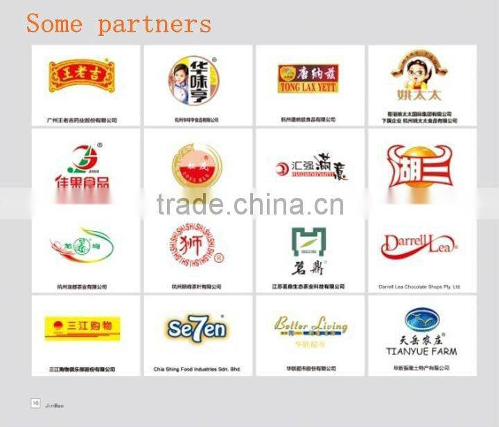 Printed clear flat bottom gusset bag for food