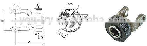 PTO Shaft spline york handwheel with pin push
