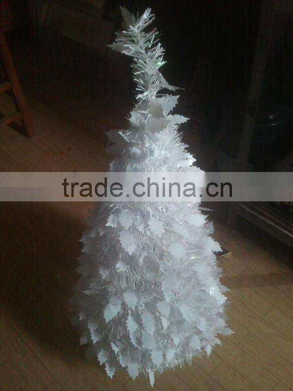 white flocked christmas trees