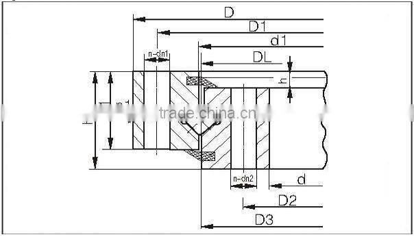 Construction Machinery Parts High Load Single Row Cross Roller Slewing Bearing