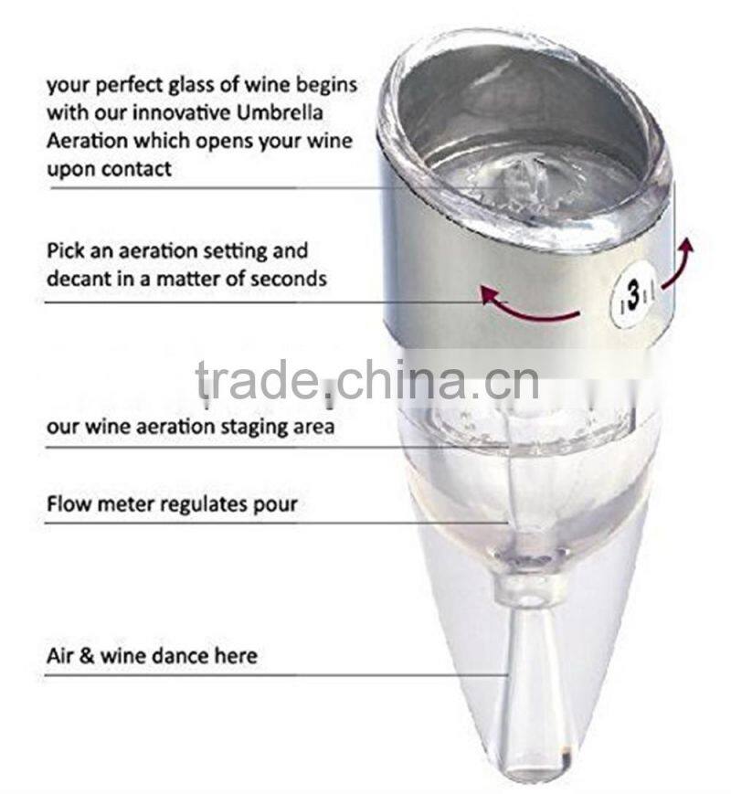 Adjustable Wine Aerator with Variable Speed Dial,7 Settings,Adjustable for Red or White Wine & Spirits