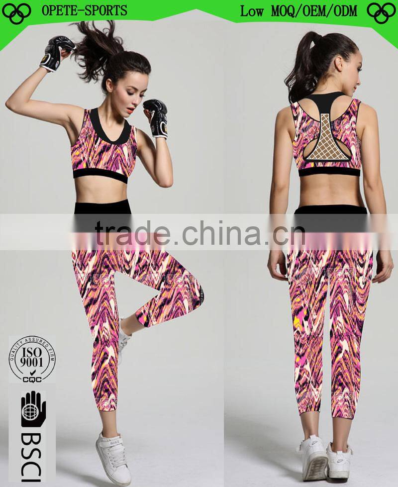 Good breathability elastic printed ladies online yoga wear