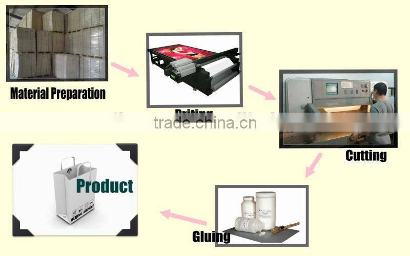 multicolor stripe paper bag rope handle custom 2014