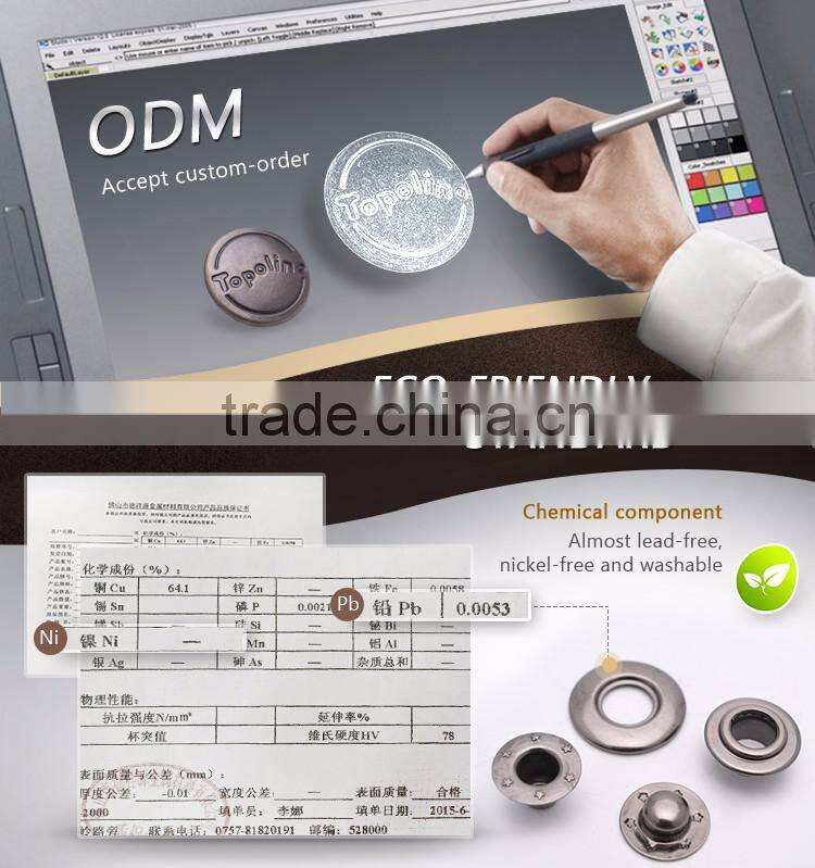 Quality Decorative Gold Metal Rivet Brand Logo Jeans Button