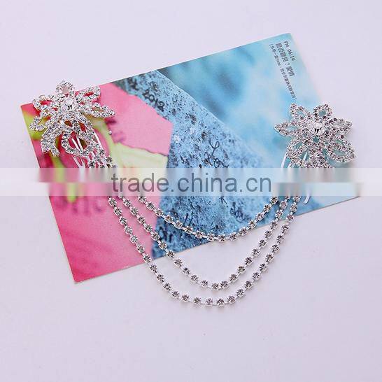 Wholesale custome jewelry Clear Crystal Flower Hair Accessory